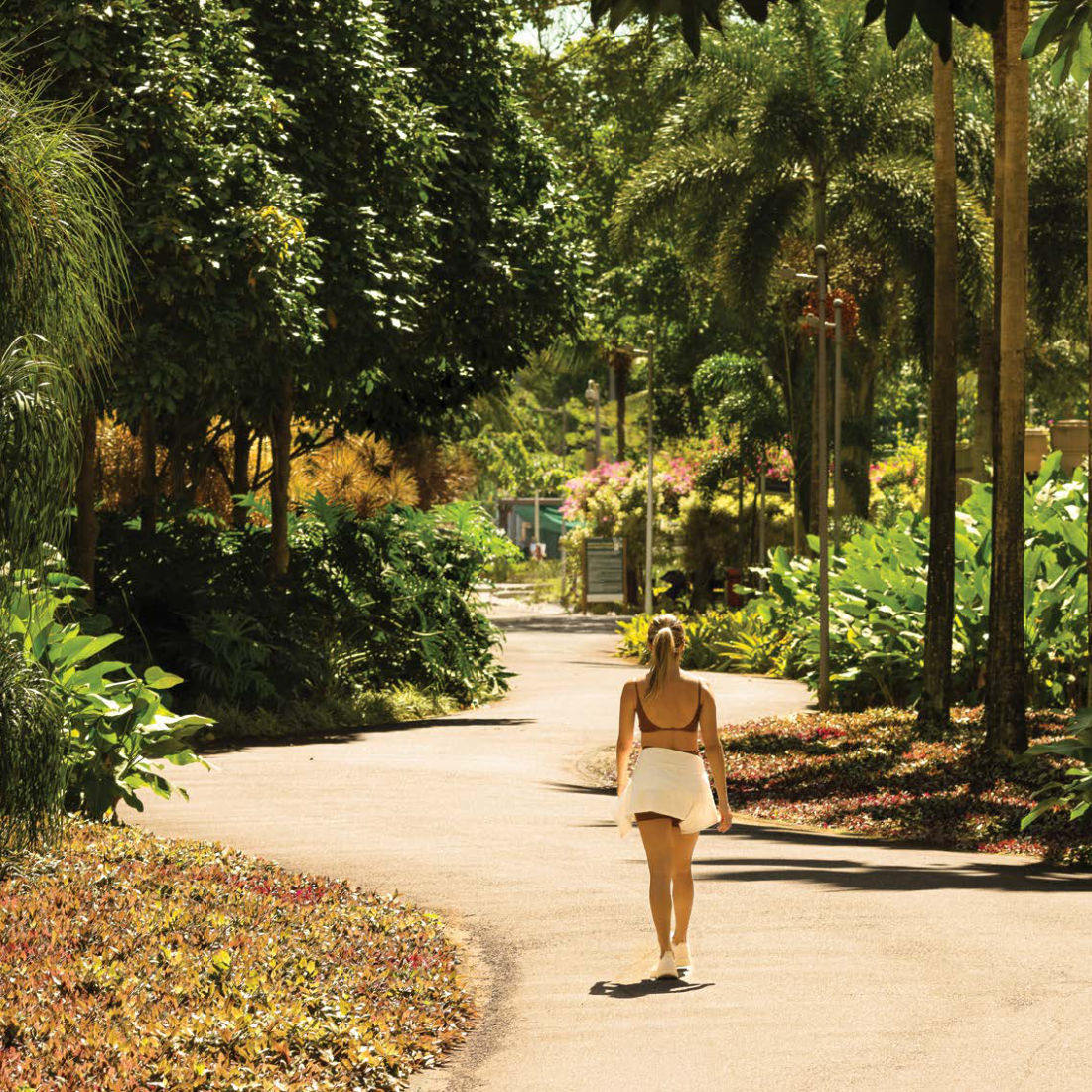 Caminhada no parque do bairro