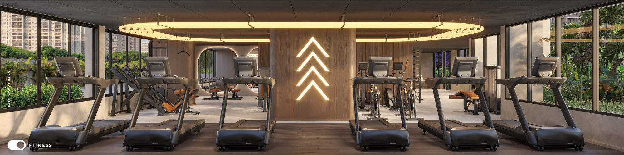 Área de cardio do fitness
